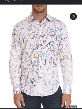 Saks Fifth Avenue Robert Graham medium  Button-Down Shirt abstract Print